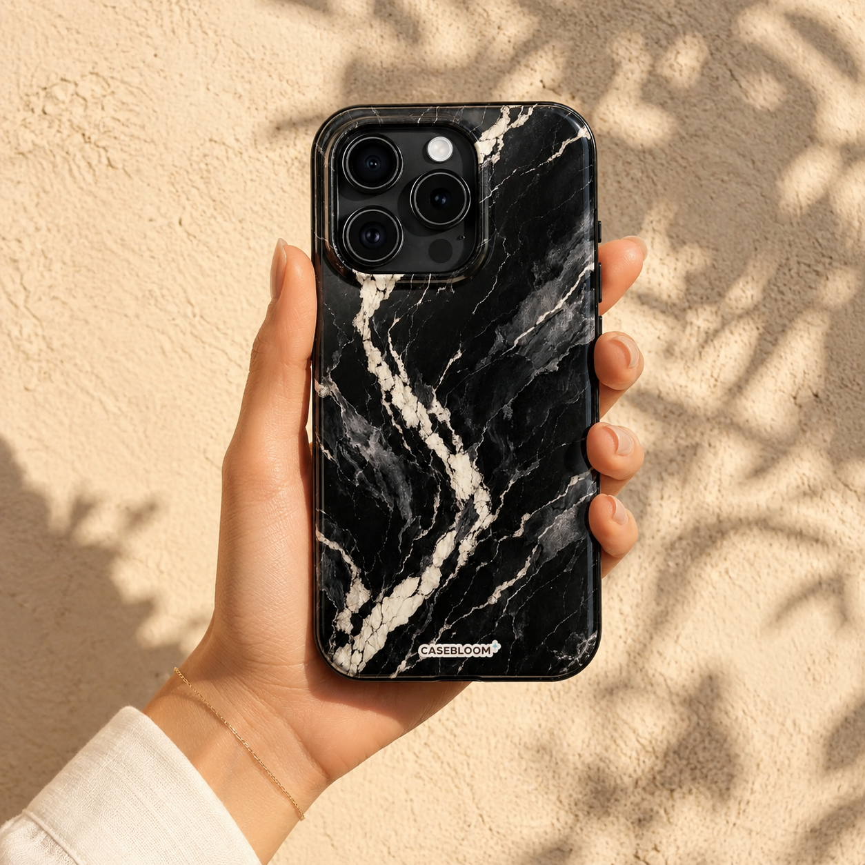Black Marble Switch - iPhone Case