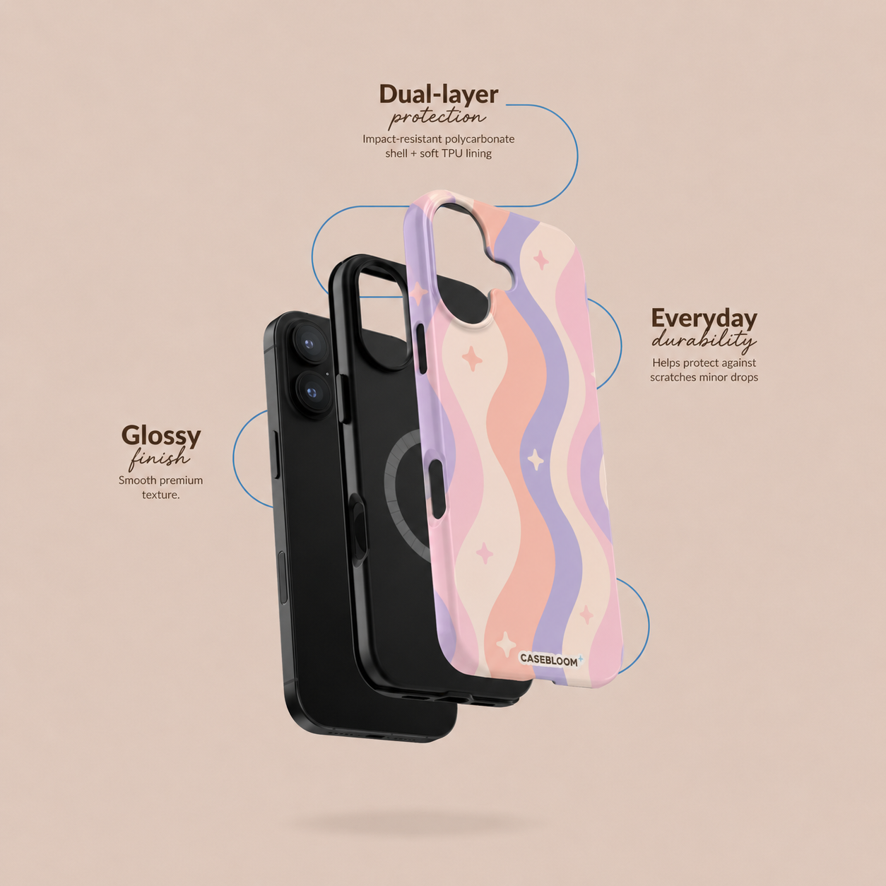 Pastel Stars Flow - iPhone Case