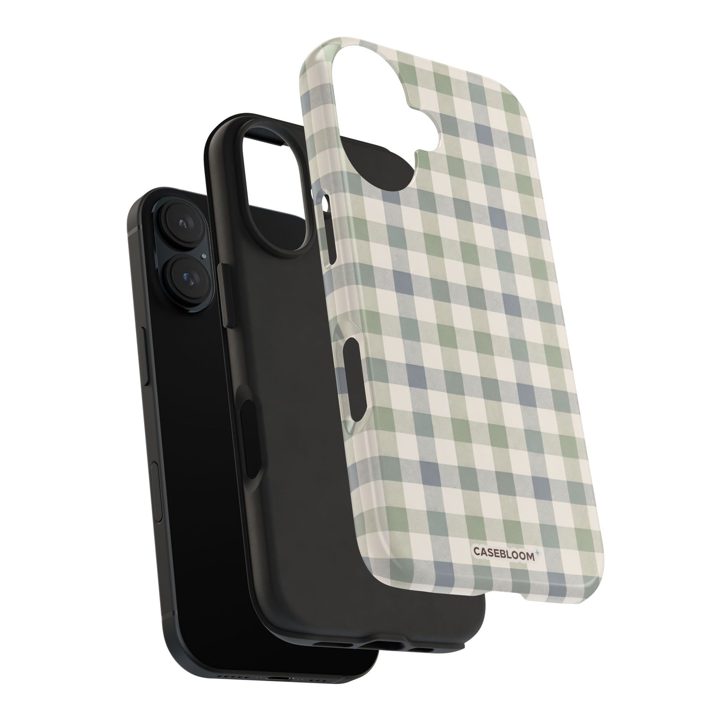Sage Gingham - iPhone Case
