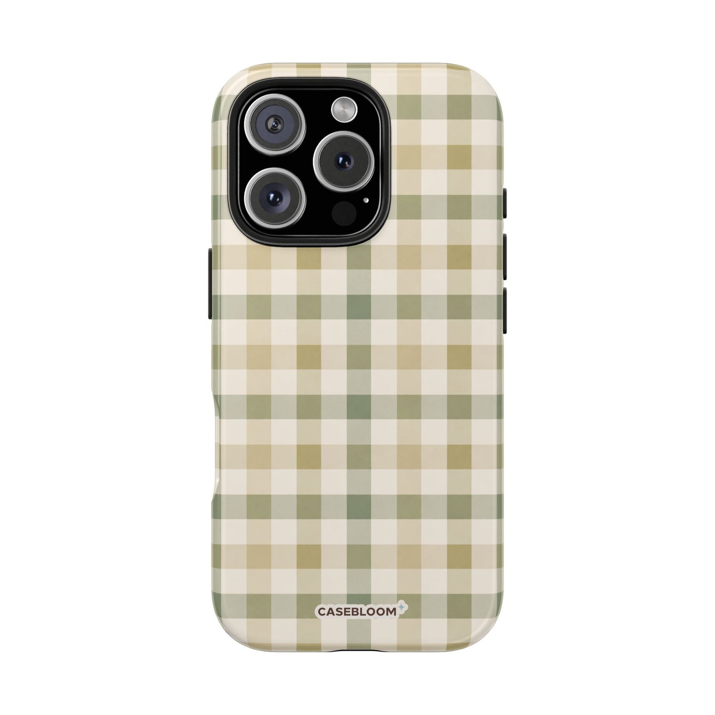 Olive Gingham - iPhone Case