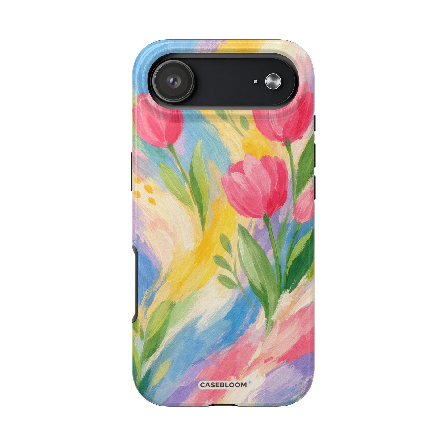 Painted Tulips Brushstroke - iPhone Case