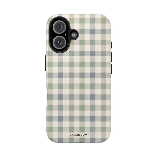 Sage Gingham - iPhone Case