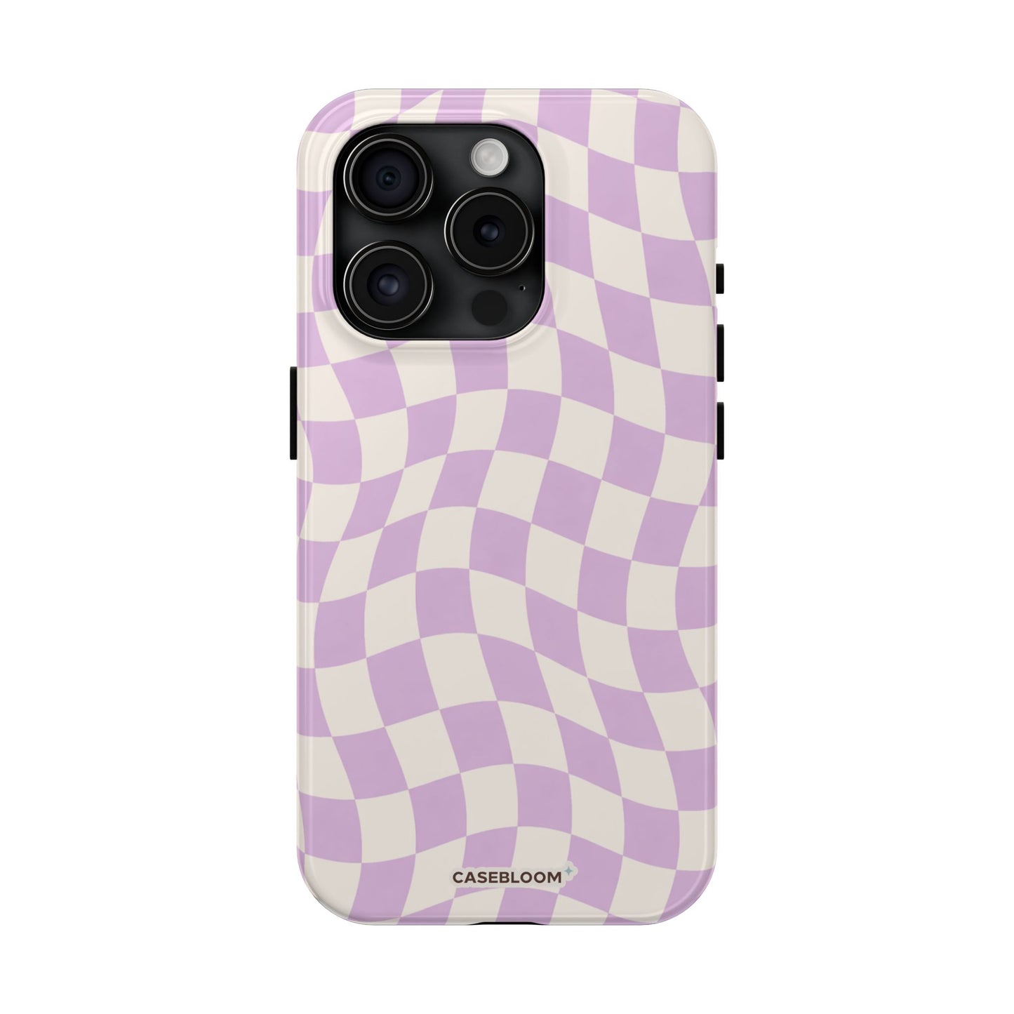 Lilac Check Flow - iPhone Case