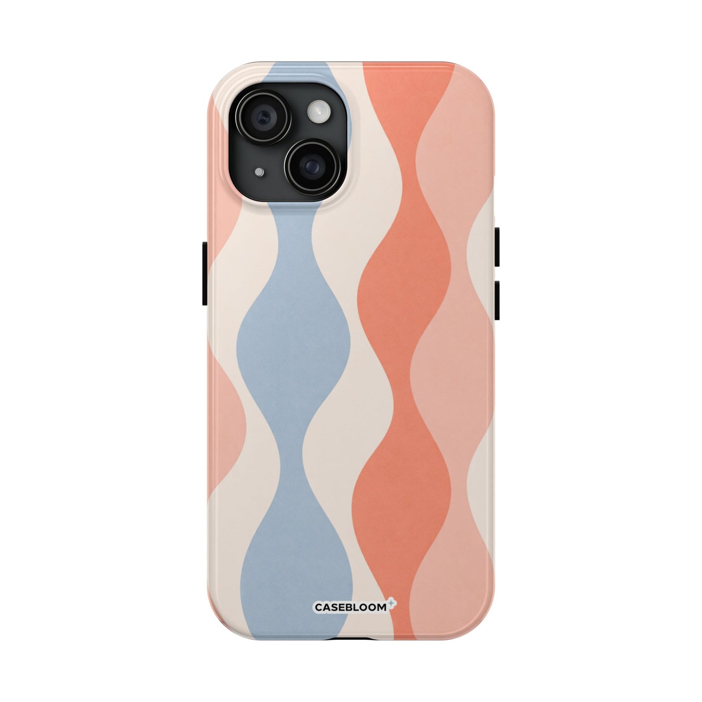 Peach Blue Flow - iPhone Case