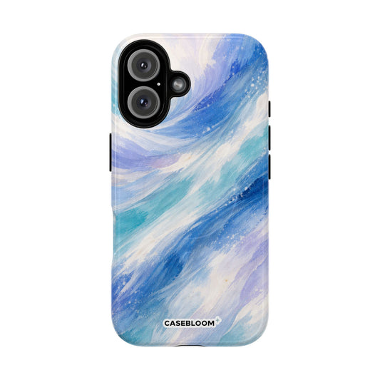 Azure Tide Brushstroke - iPhone Case