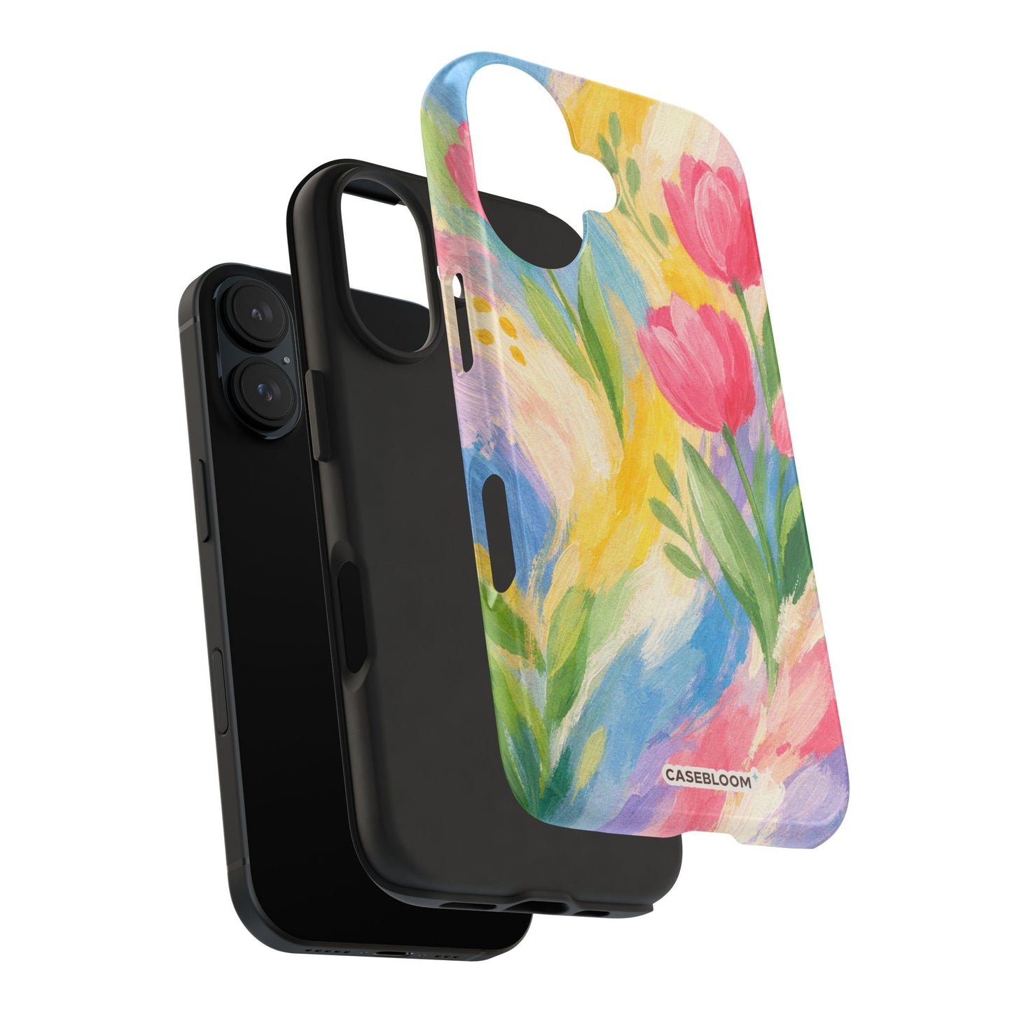 Painted Tulips Brushstroke - iPhone Case
