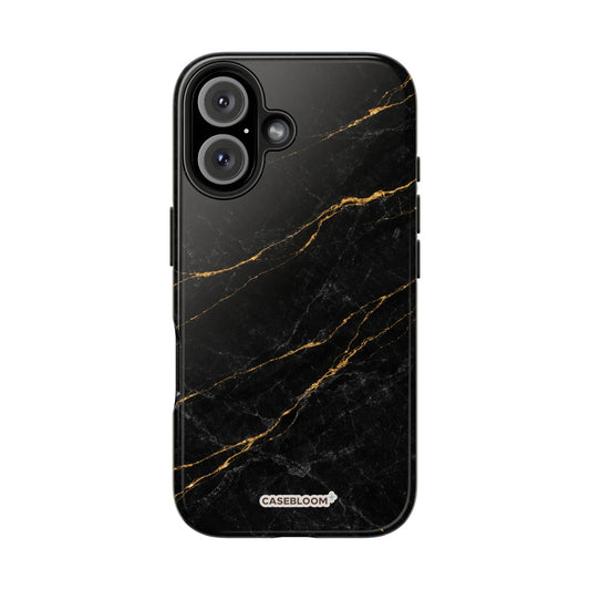 Black Marble Gilded - iPhone Case