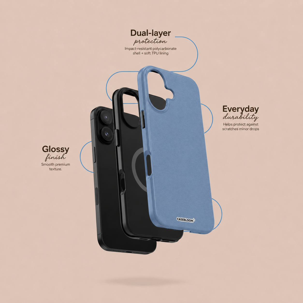 Mist Blue - iPhone Case