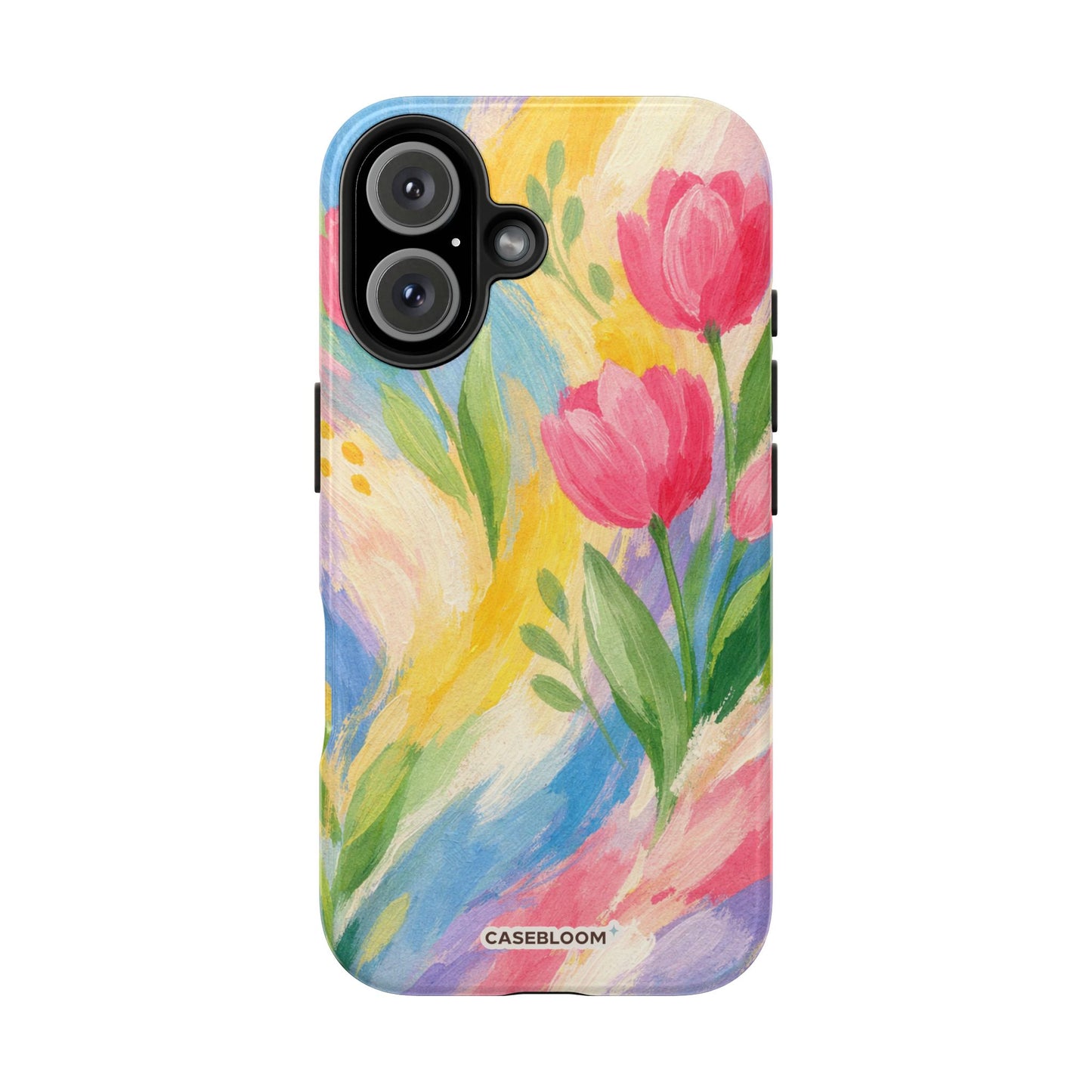 Painted Tulips Brushstroke - iPhone Case