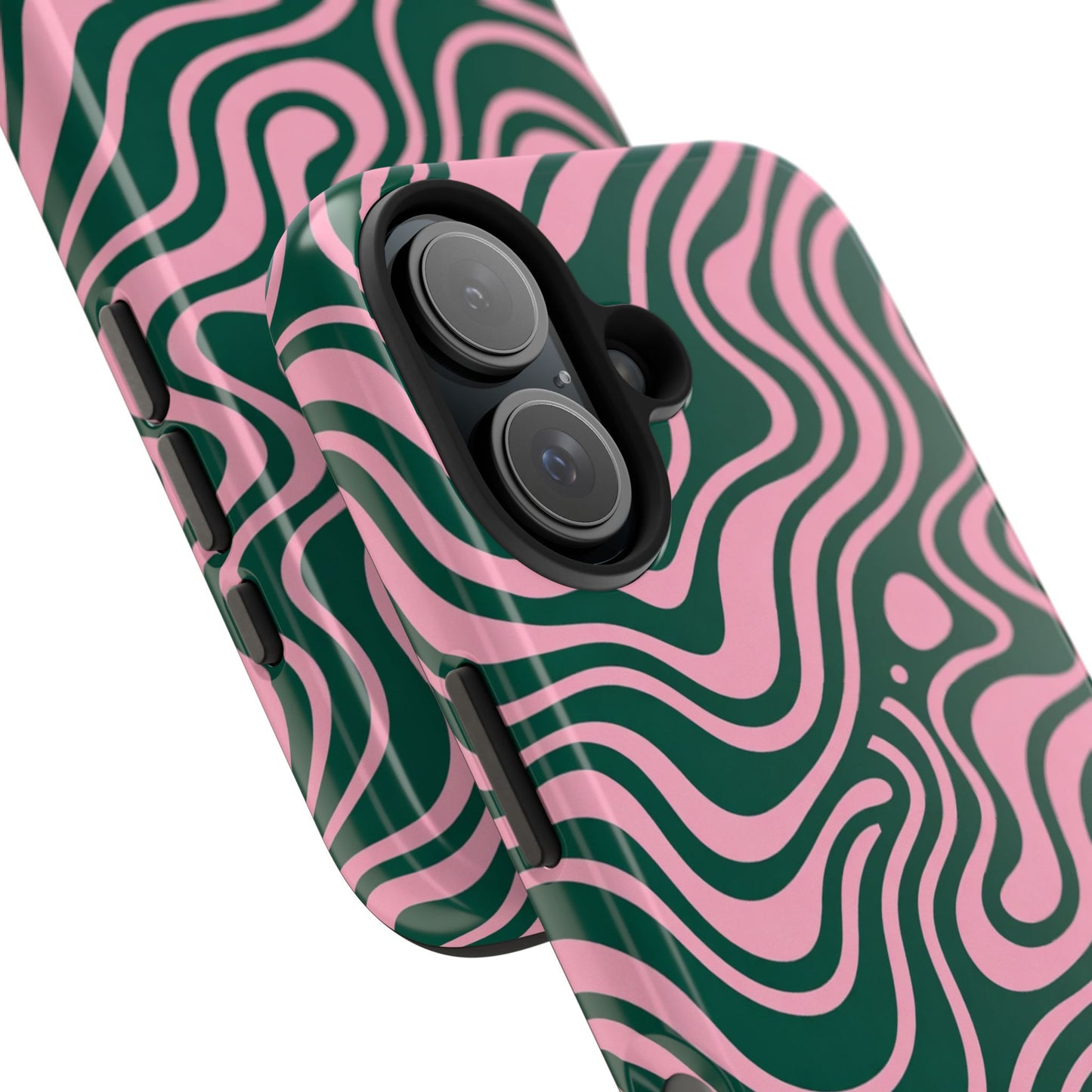 Pink Green Abstract - iPhone Case
