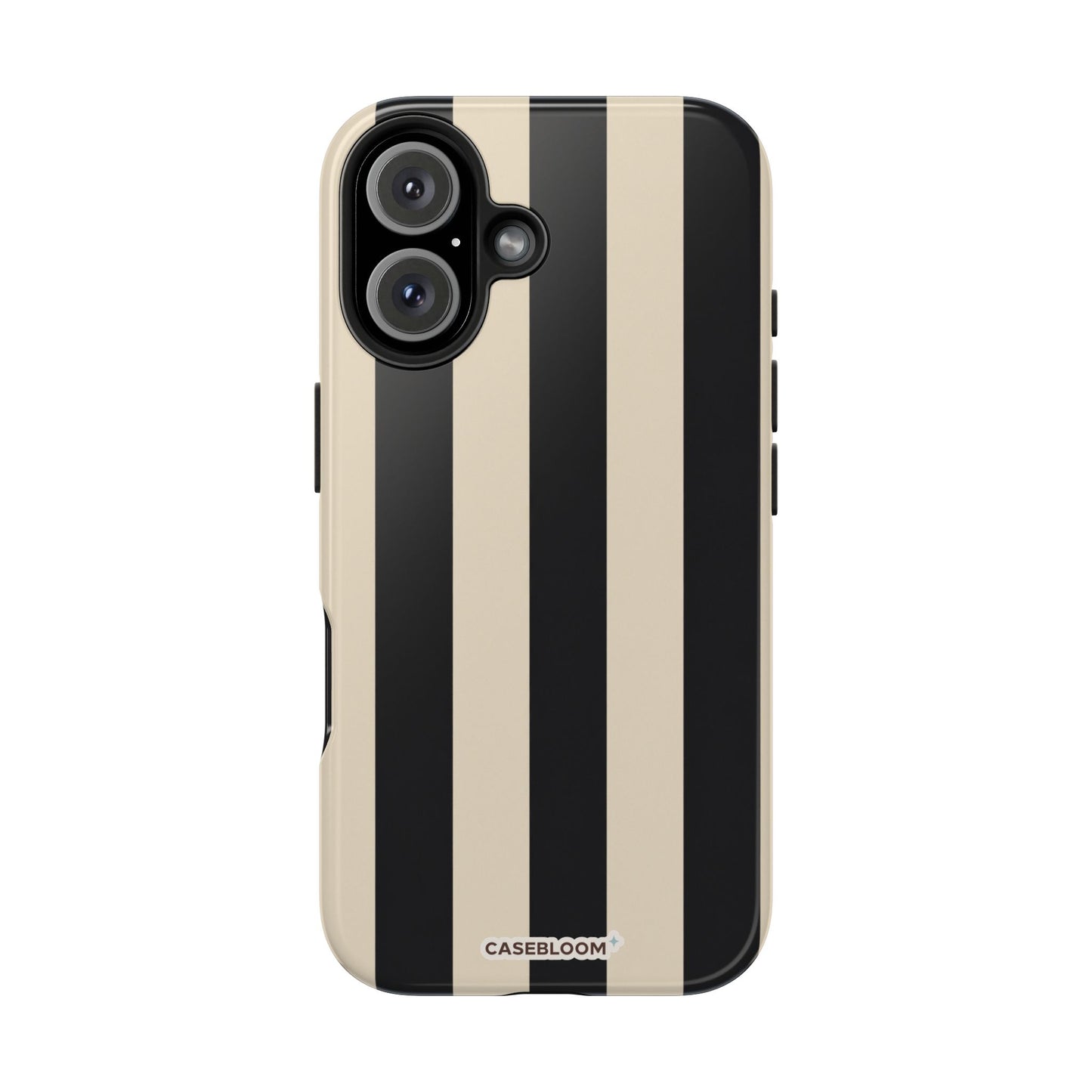 Black Linen Stripe - iPhone Case
