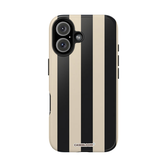 Black Linen Stripe - iPhone Case