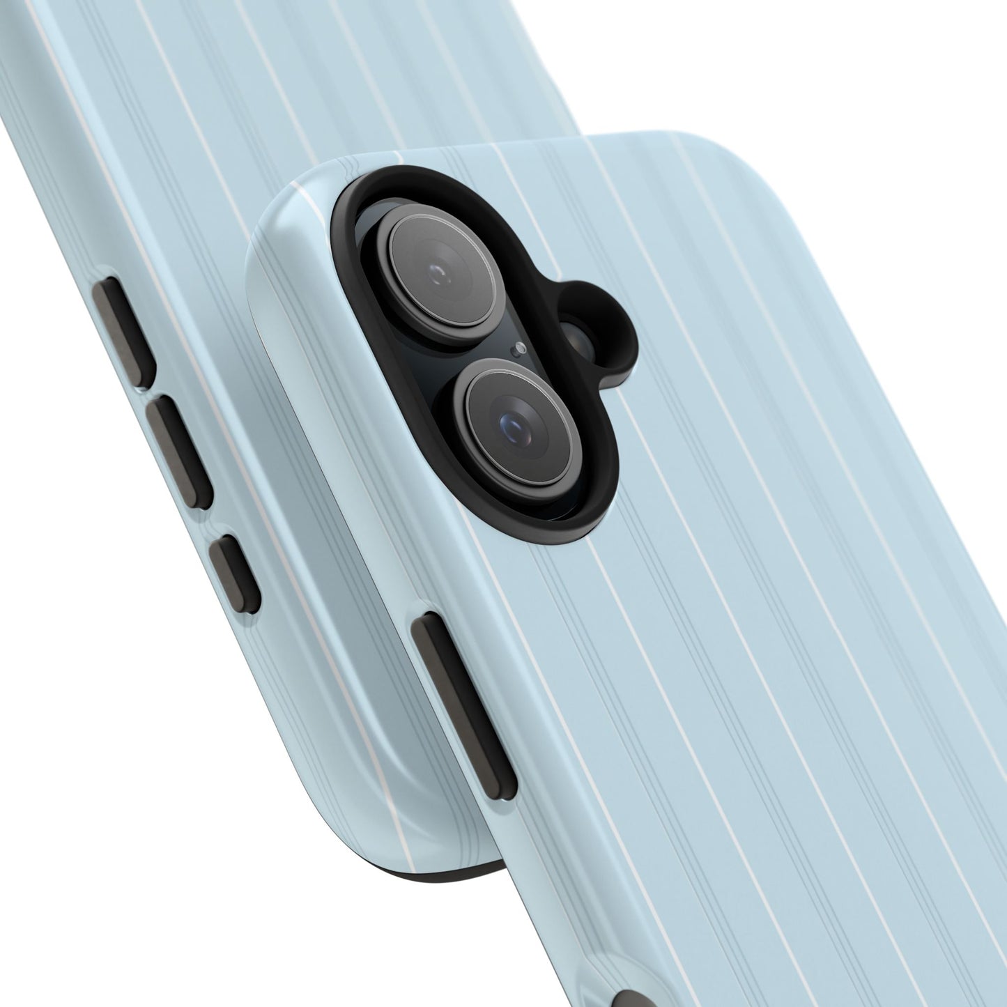 Powder Blue Pinstripe - iPhone Case