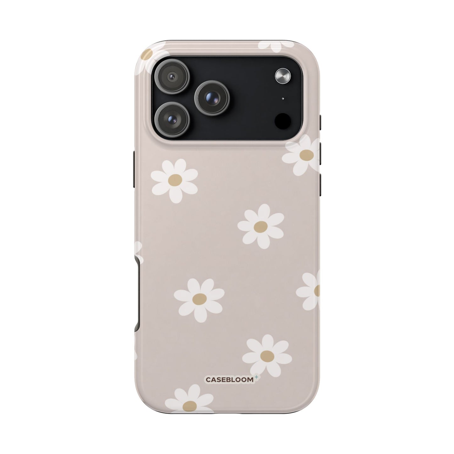 Beige Daisy Pattern - iPhone Case