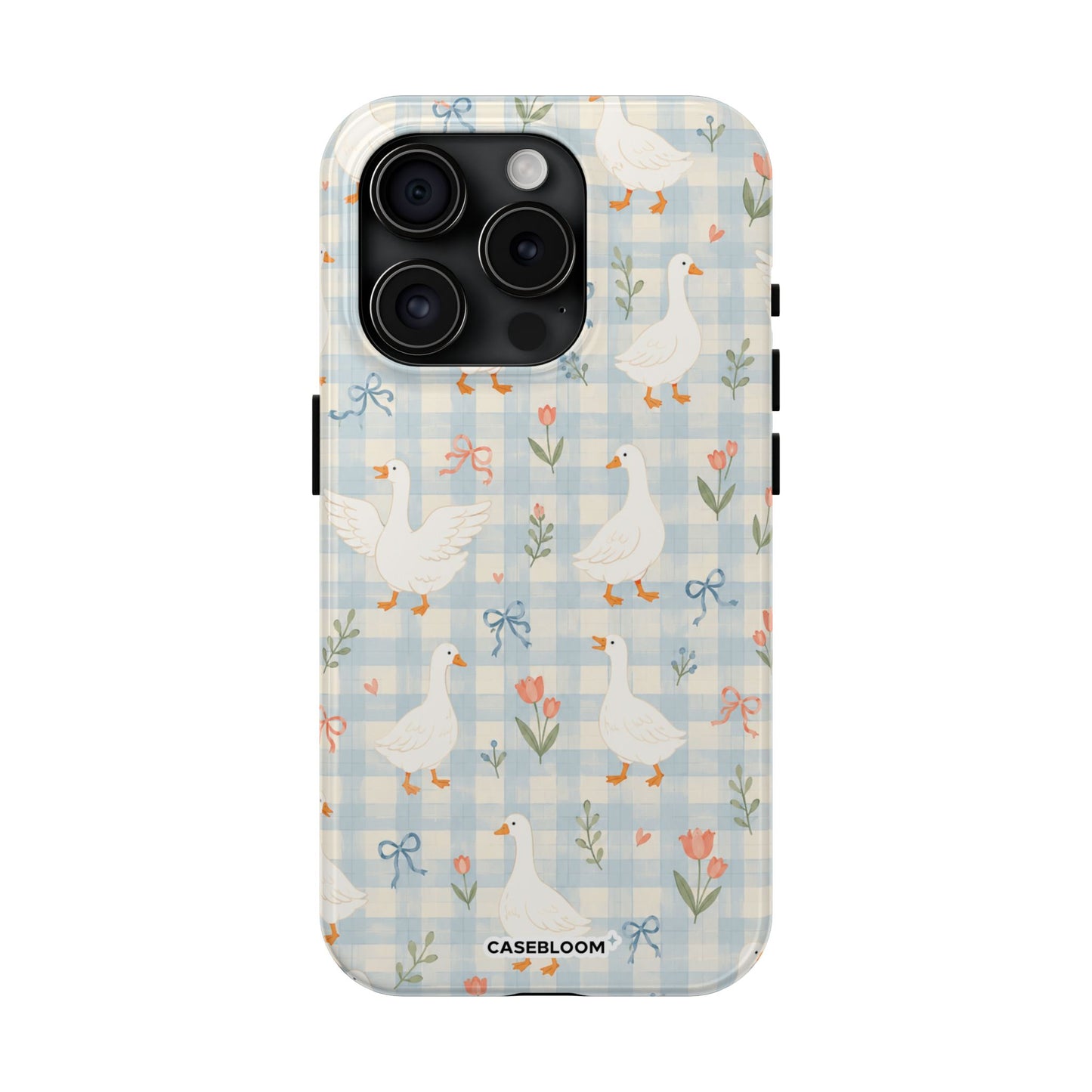 Blue Bow Goose - iPhone Case