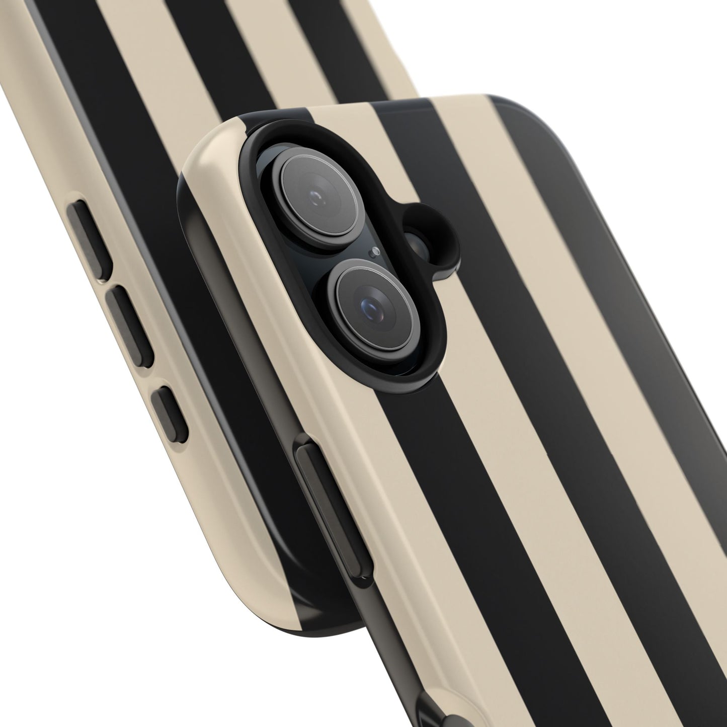 Black Linen Stripe - iPhone Case