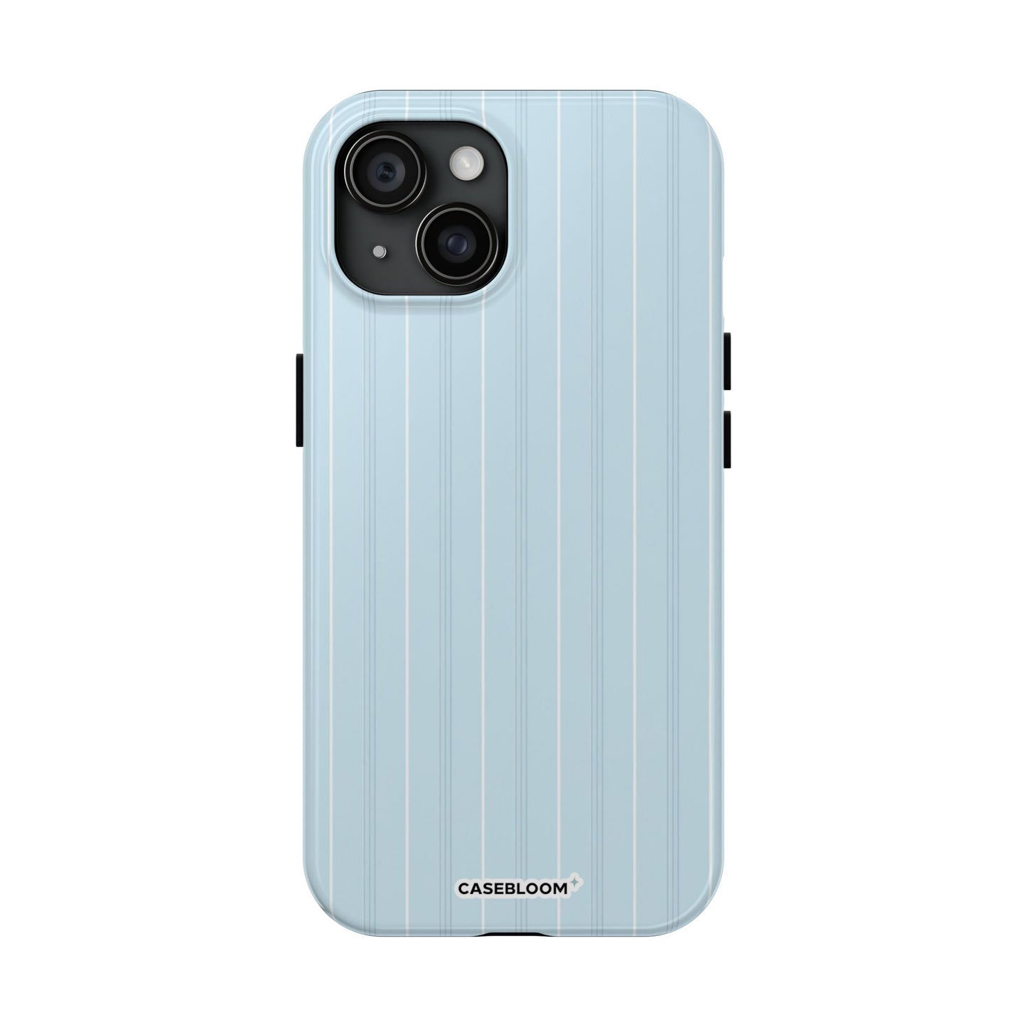 Powder Blue Pinstripe - iPhone Case