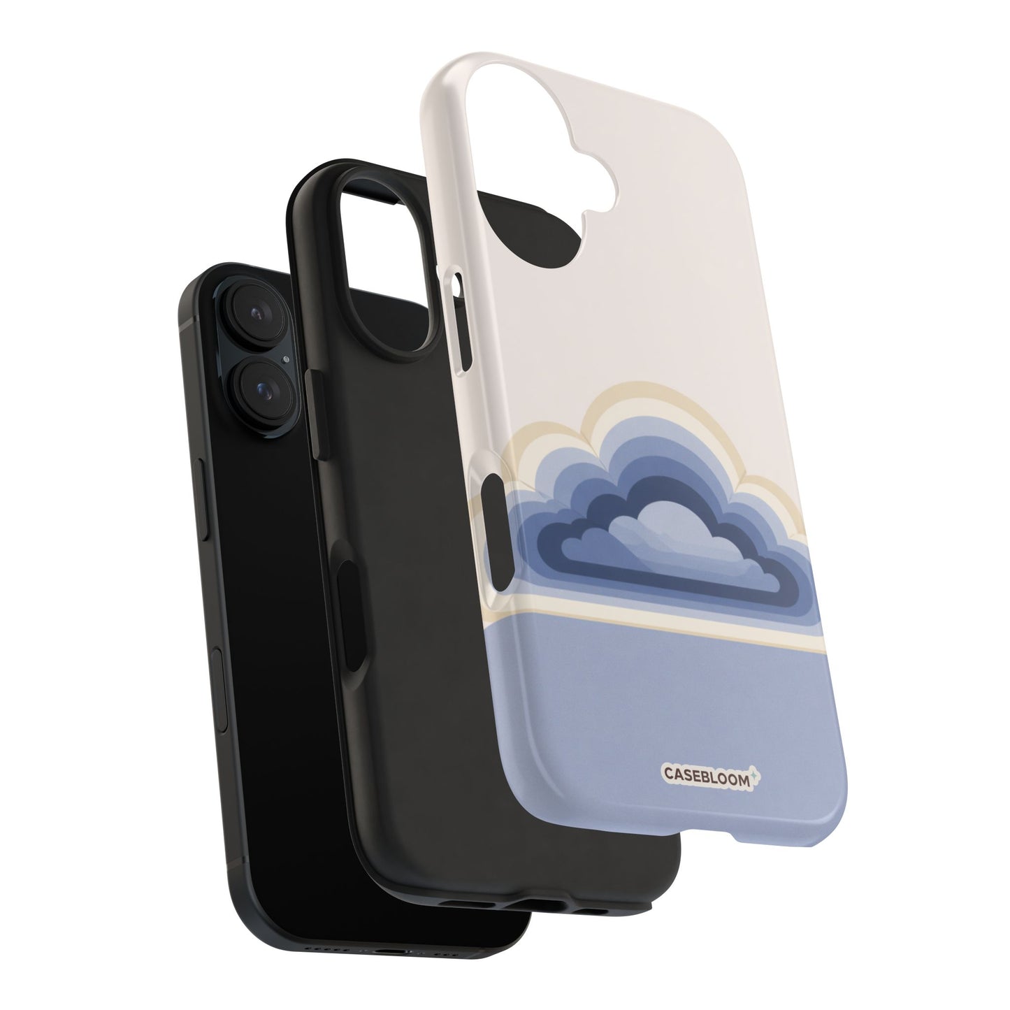 Blue Retro Cloud - iPhone Case