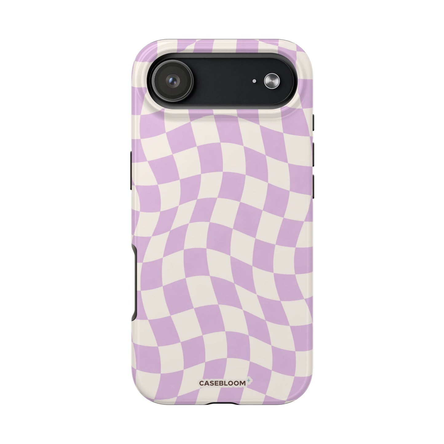 Lilac Check Flow - iPhone Case