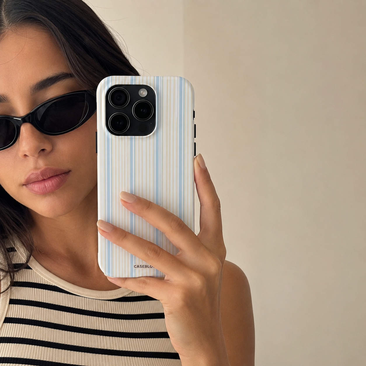 Sky Pinstripe - iPhone Case
