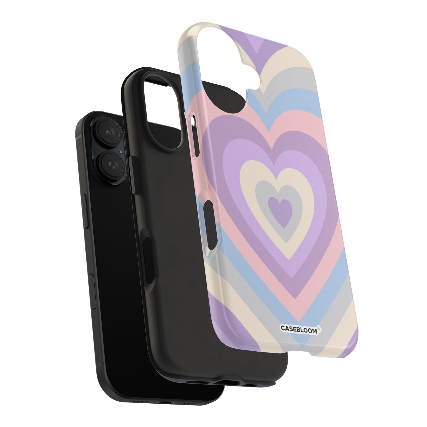 Heart Layers Lilac - iPhone Case