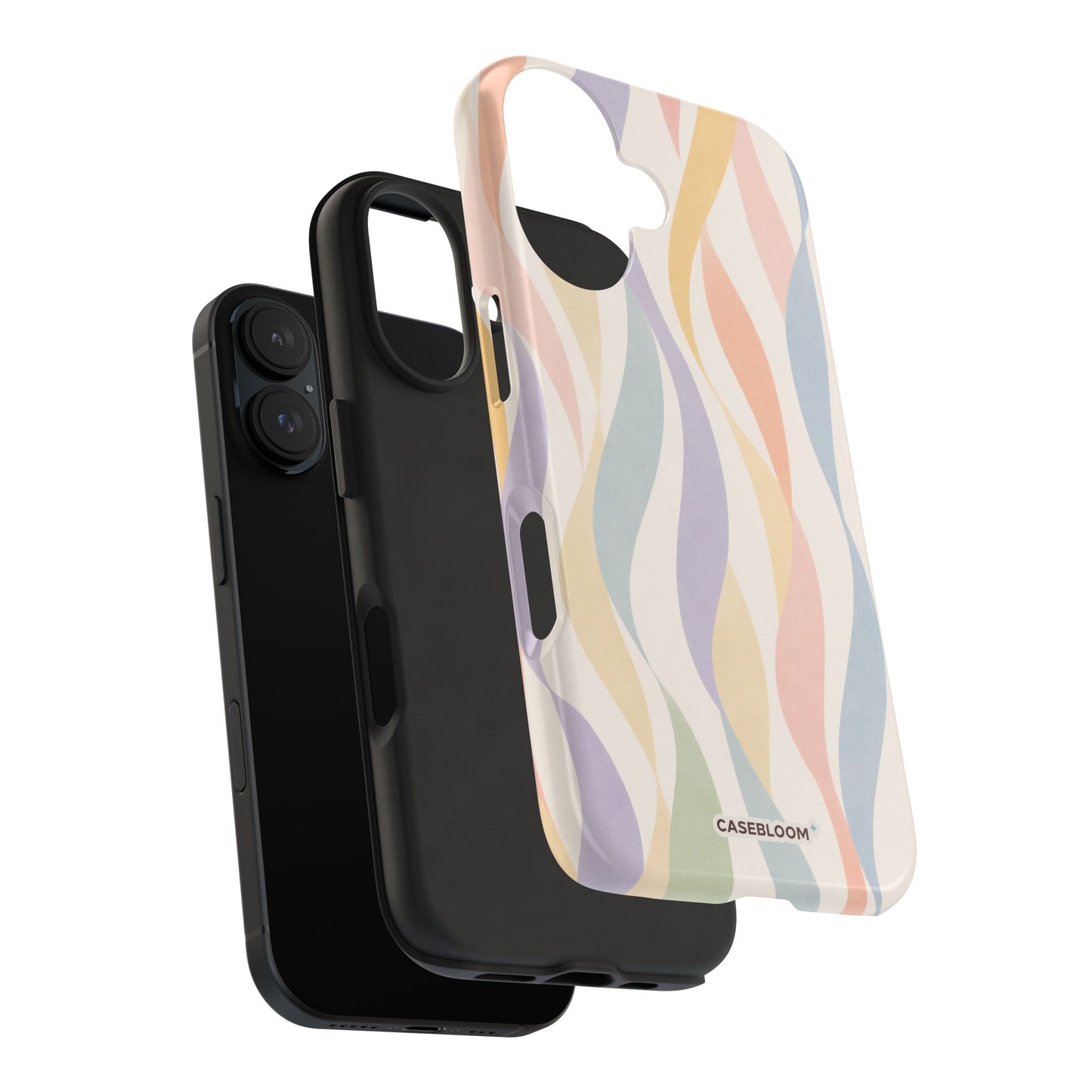 Pastel Wavy Bloom - iPhone Case