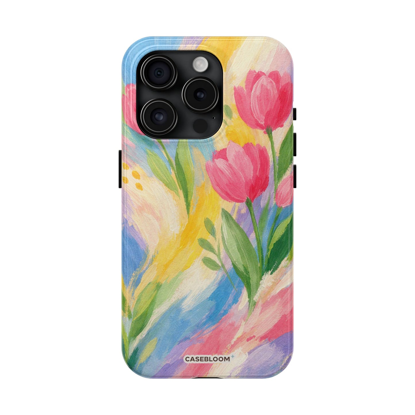 Painted Tulips Brushstroke - iPhone Case