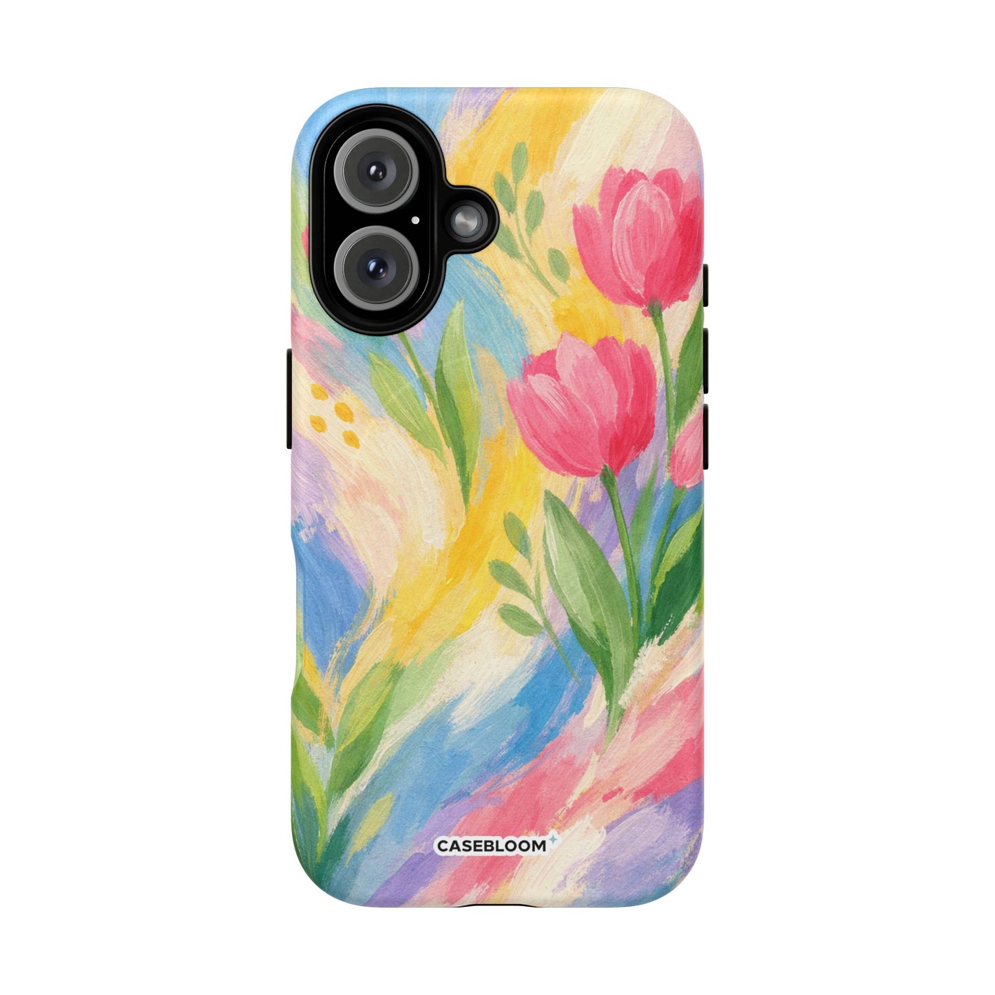 Painted Tulips Brushstroke - iPhone Case