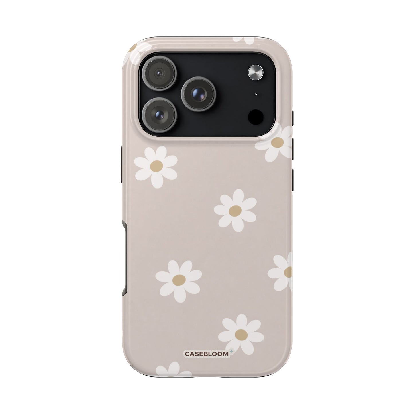 Beige Daisy Pattern - iPhone Case