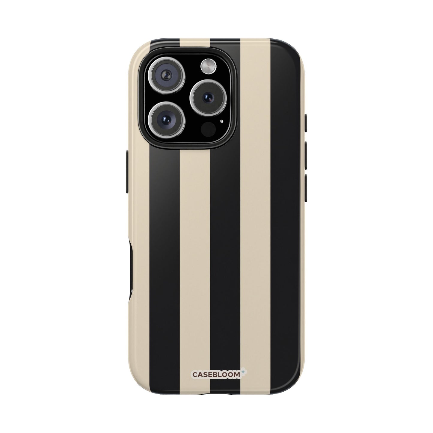 Black Linen Stripe - iPhone Case