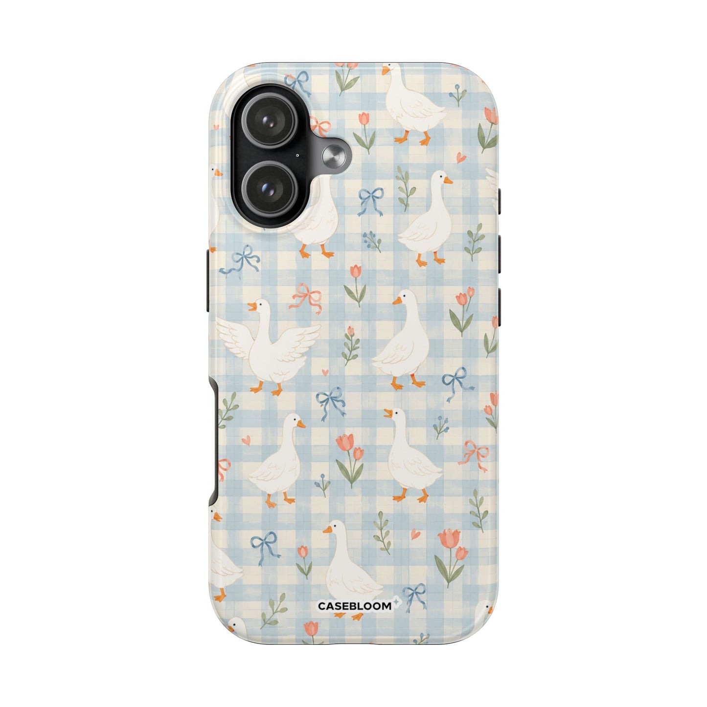 Blue Bow Goose - iPhone Case