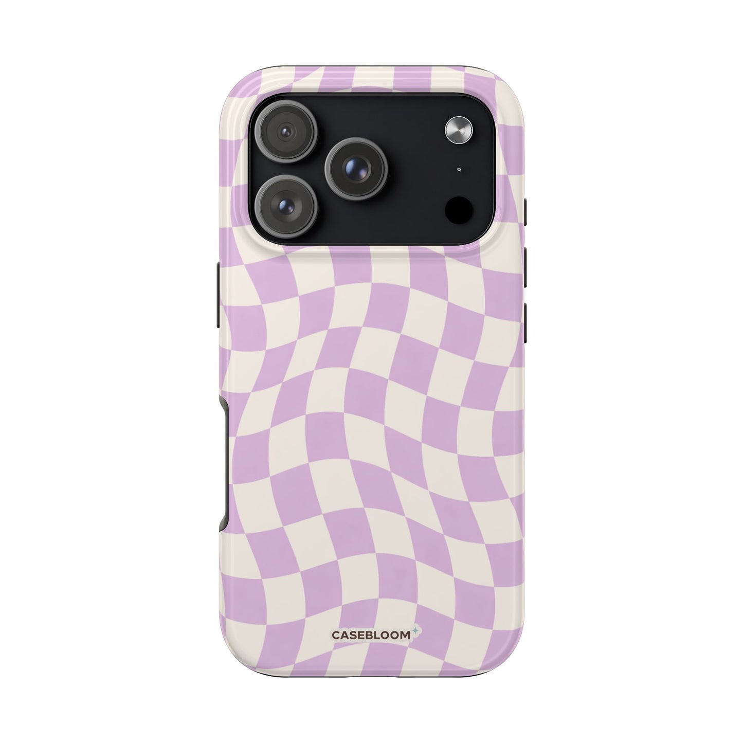 Lilac Check Flow - iPhone Case