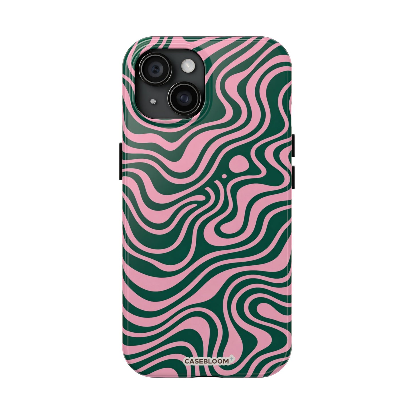 Pink Green Abstract - iPhone Case