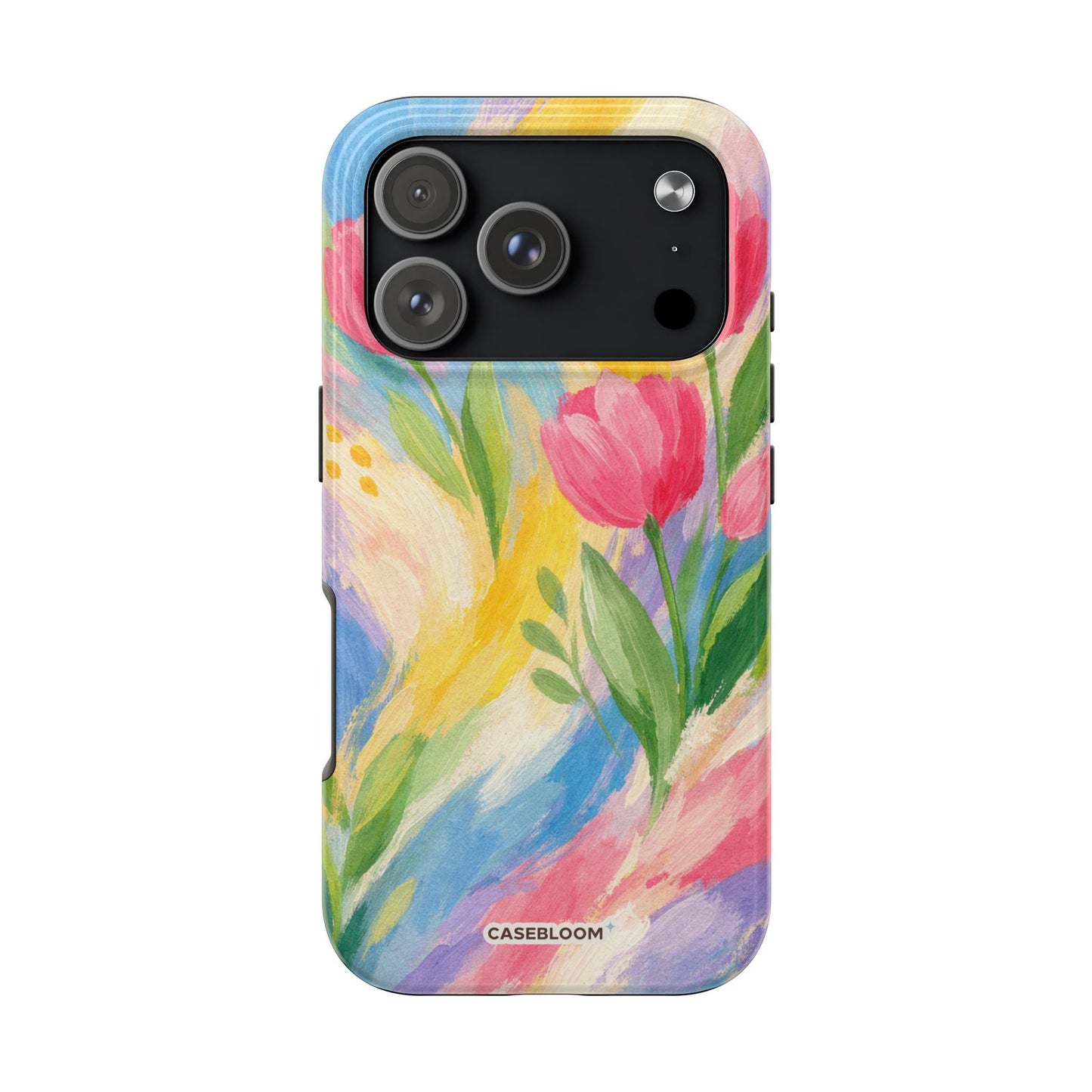 Painted Tulips Brushstroke - iPhone Case