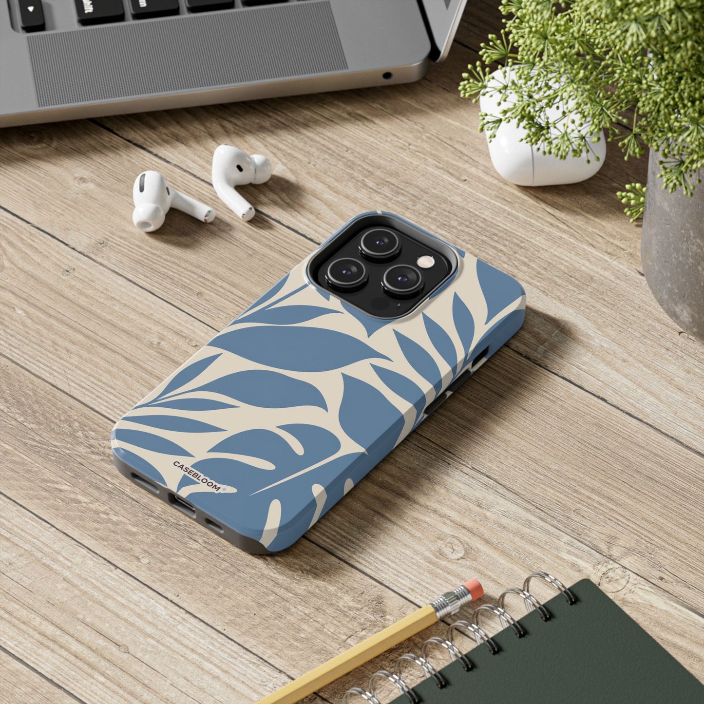 Misty Blue Botanica - iPhone Case
