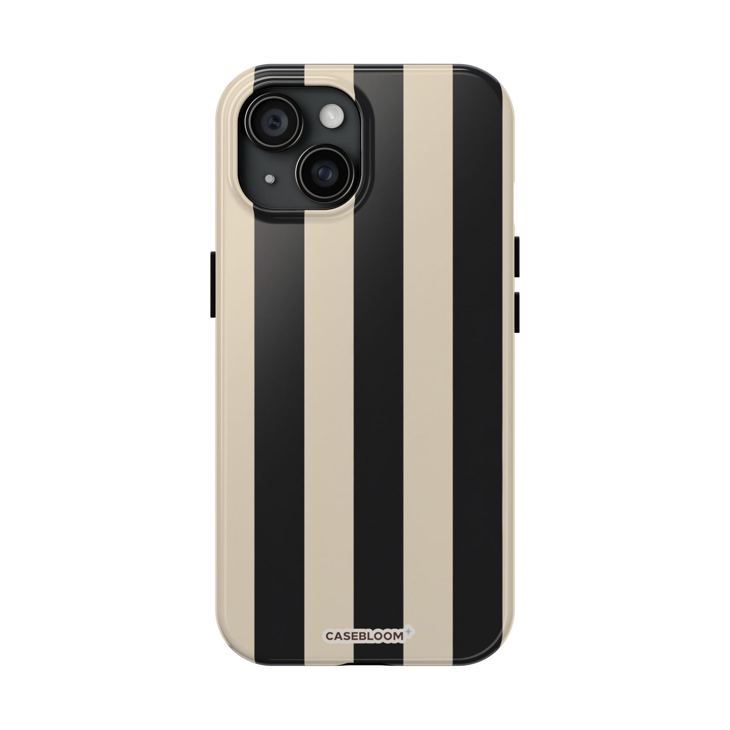 Black Linen Stripe - iPhone Case