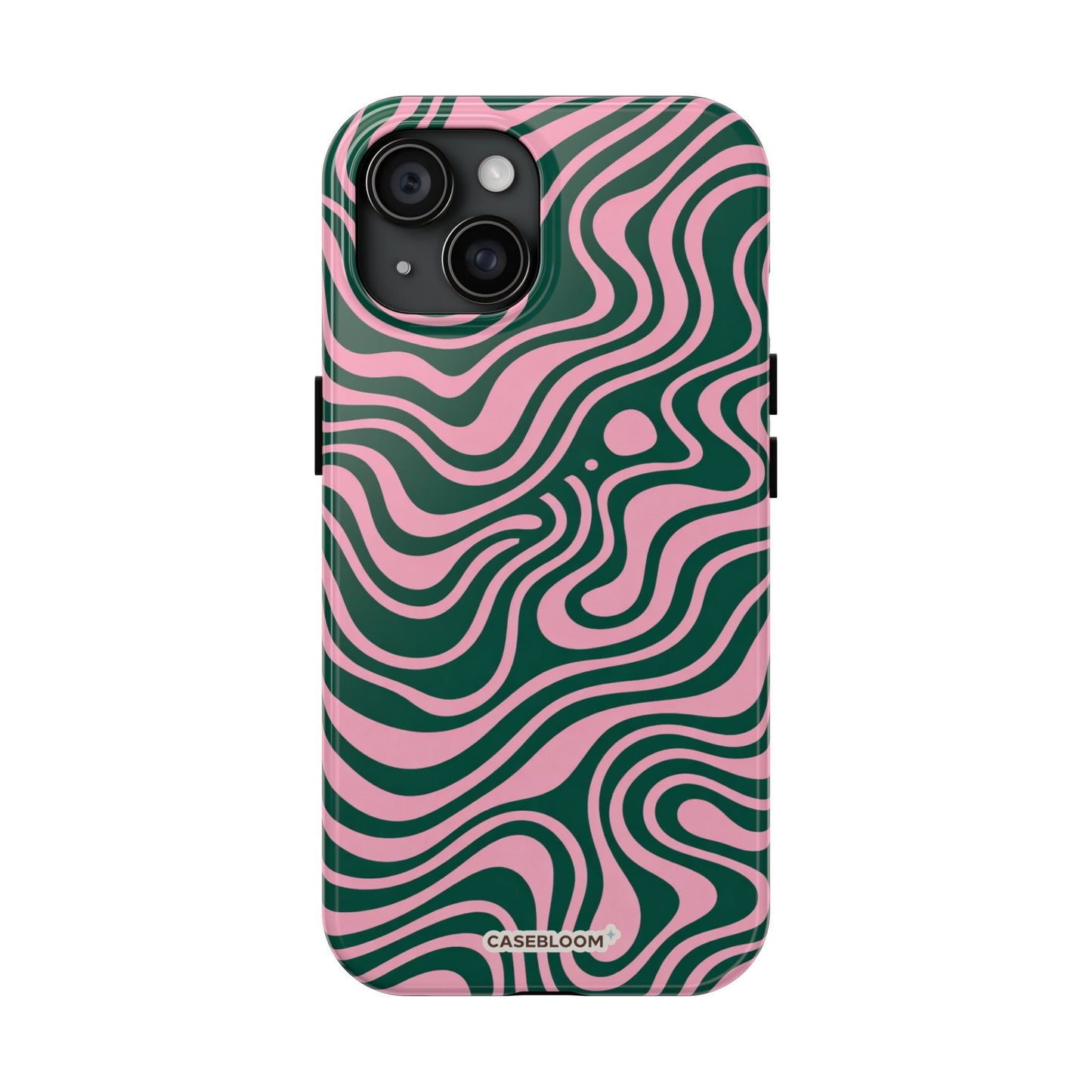 Pink Green Abstract - iPhone Case