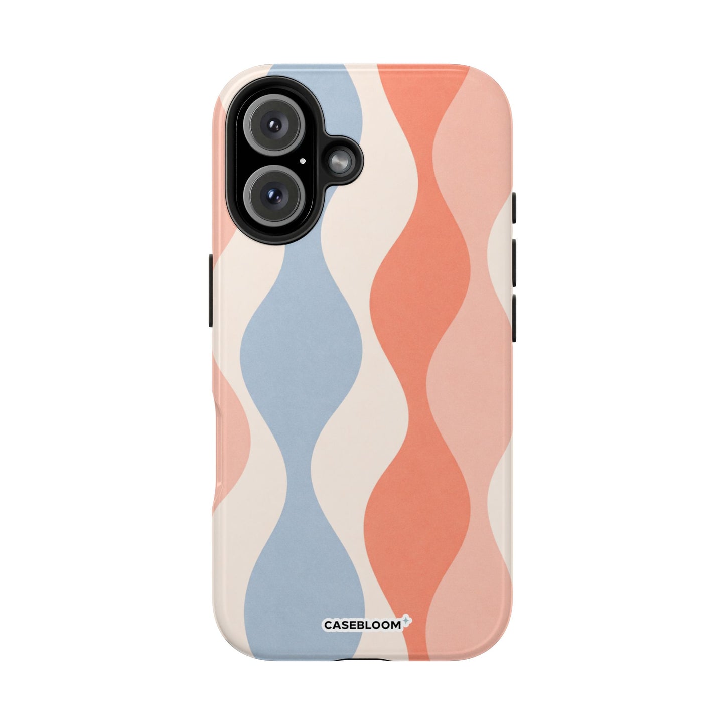 Peach Blue Flow - iPhone Case