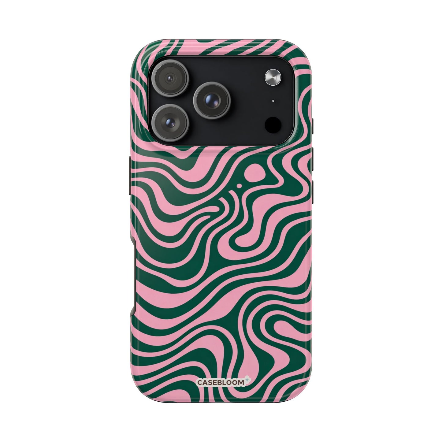 Pink Green Abstract - iPhone Case