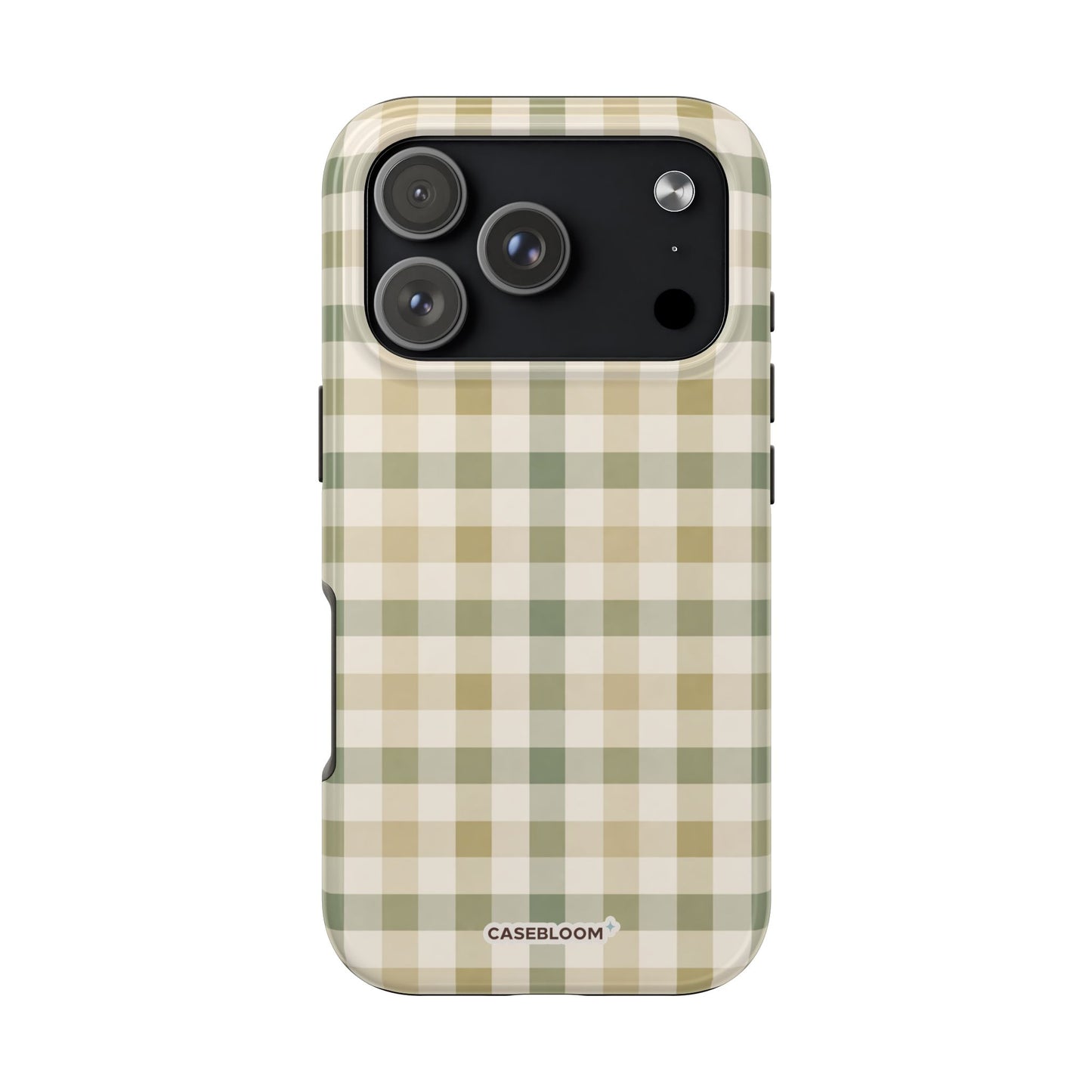Olive Gingham - iPhone Case