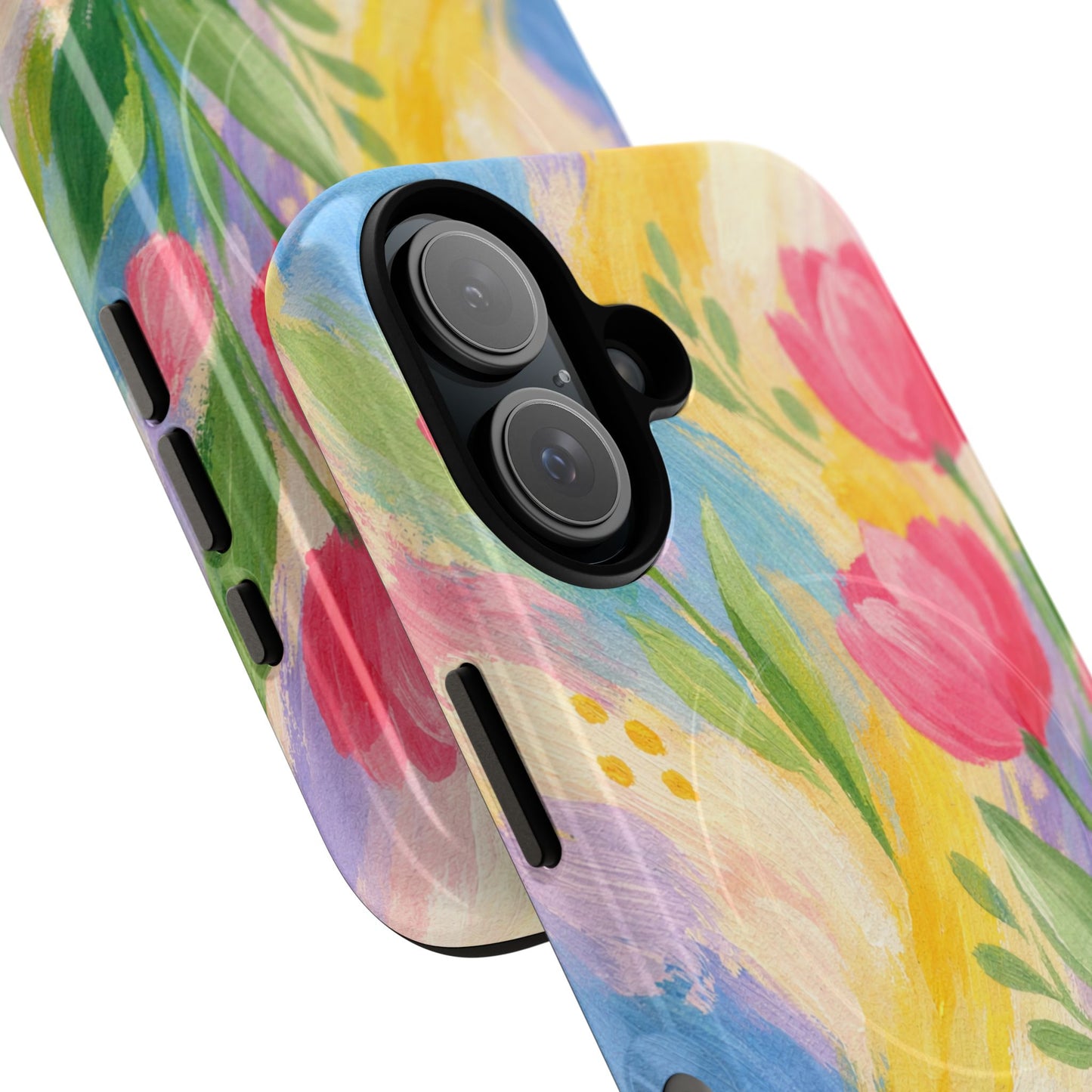 Painted Tulips Brushstroke - iPhone Case