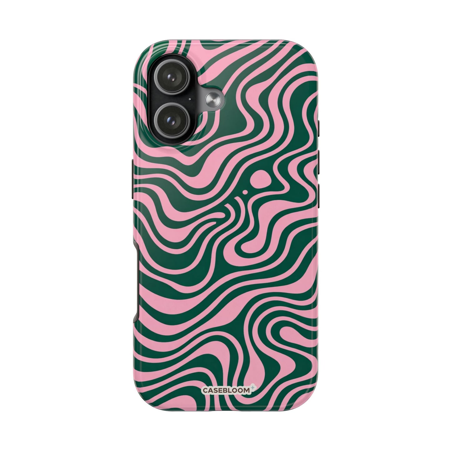 Pink Green Abstract - iPhone Case