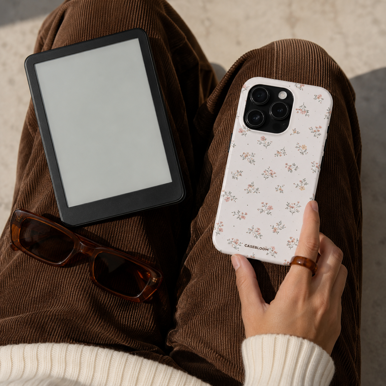 Mini Floral Ivory - iPhone Case