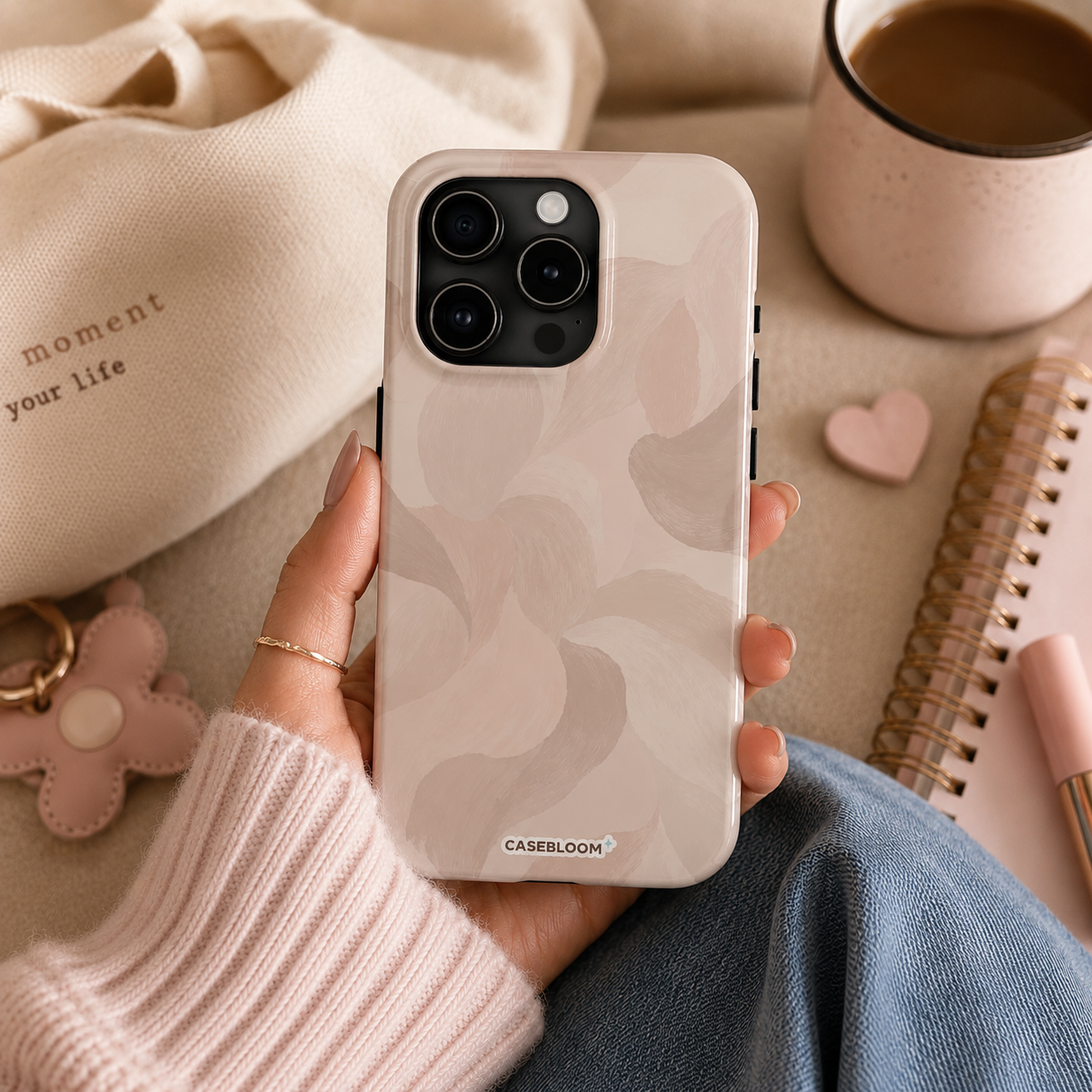 Nude Twist Petals - iPhone Case