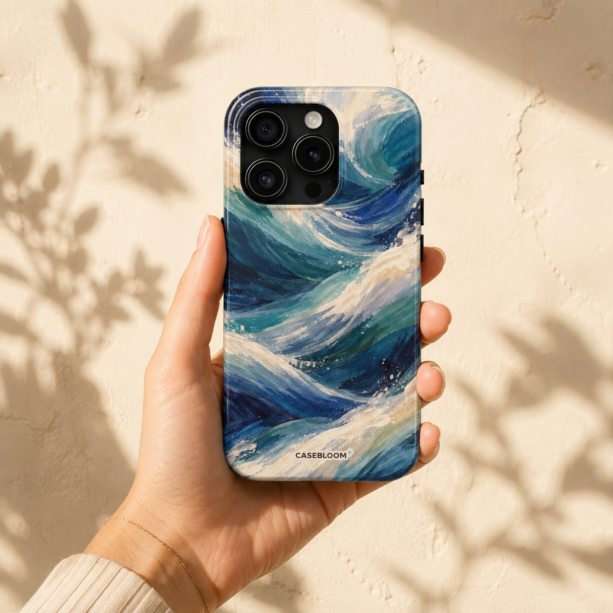 Ocean Wave Brushstroke - iPhone Case