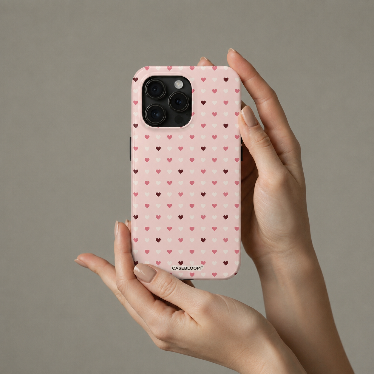 Rosy Dots Heats - iPhone Case