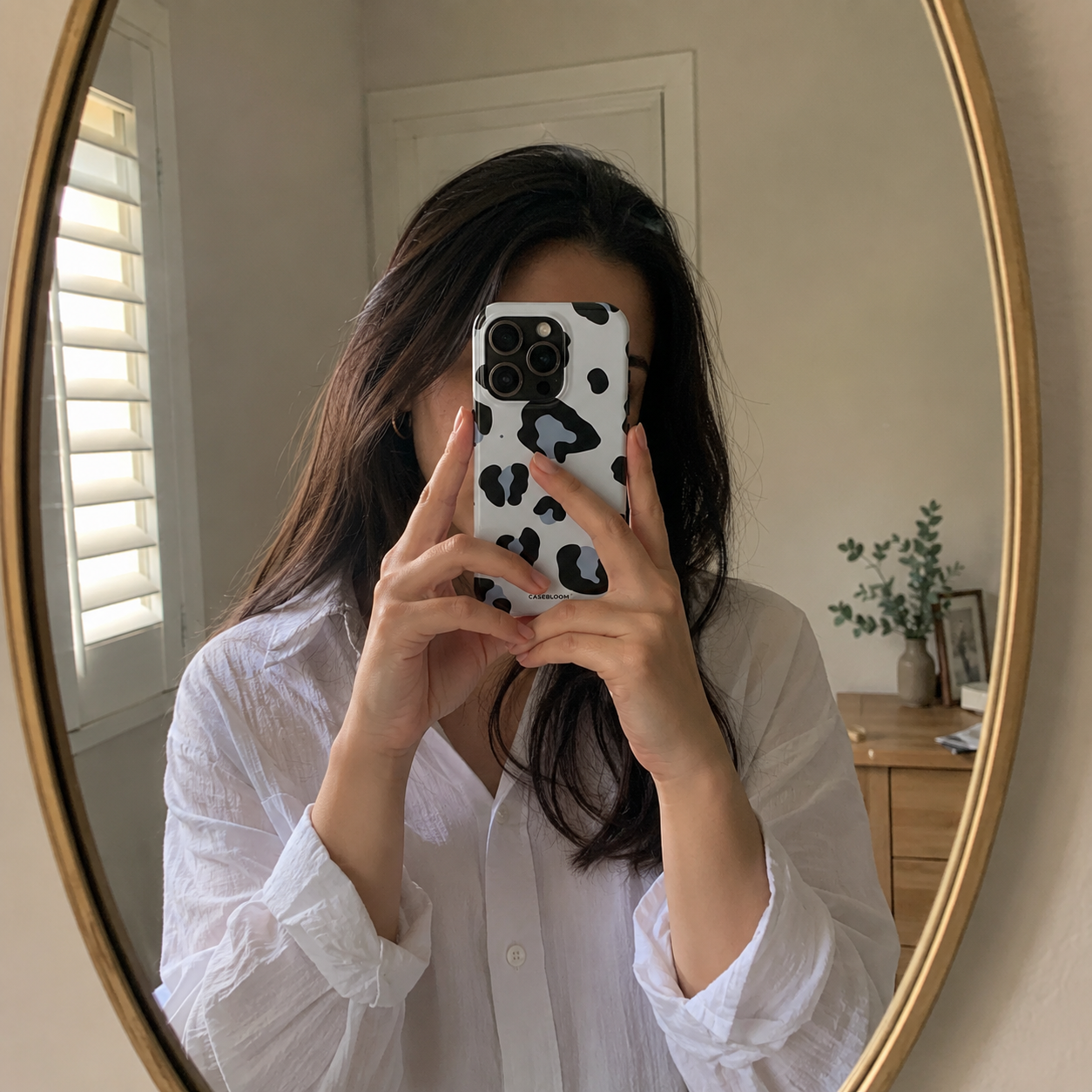 Light Blue Cow - iPhone Case