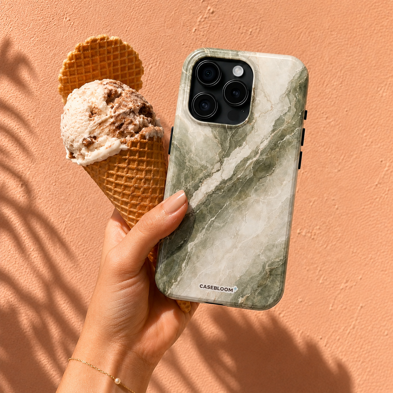 Olive Marble - iPhone Case