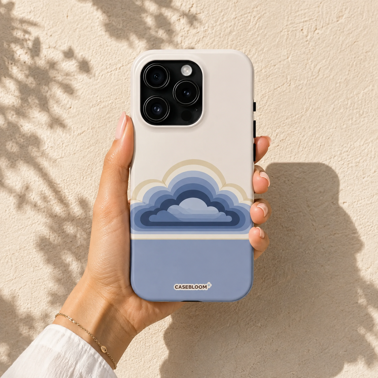 Blue Retro Cloud - iPhone Case