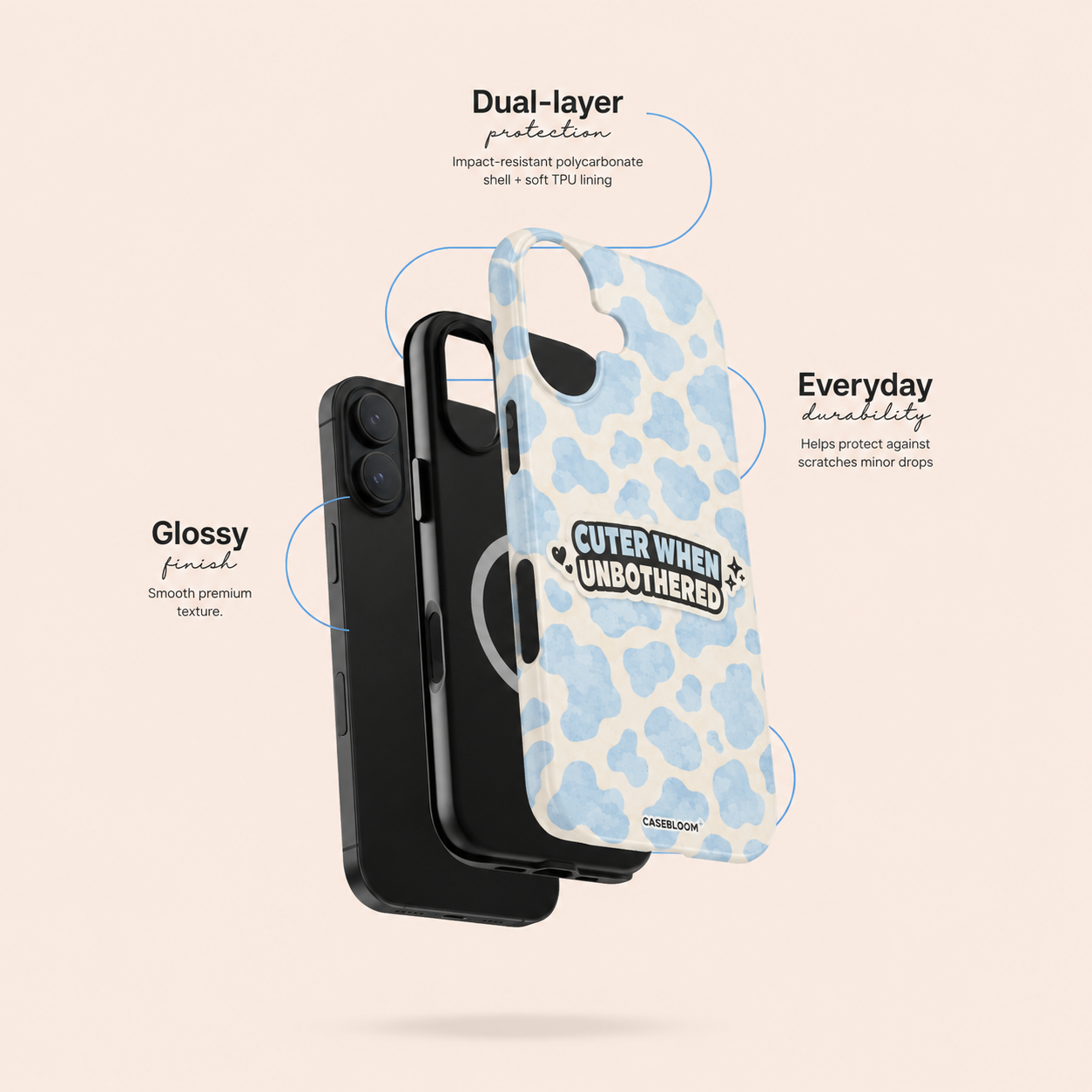 Unbothered Cutie - iPhone Case